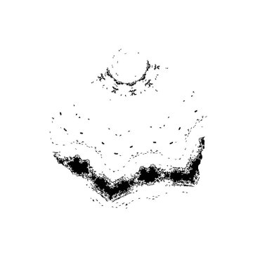 siyah ve beyaz vektör fırça darbesi. grunge dokusu