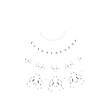 siyah ve beyaz vektör fırça darbesi. grunge dokusu