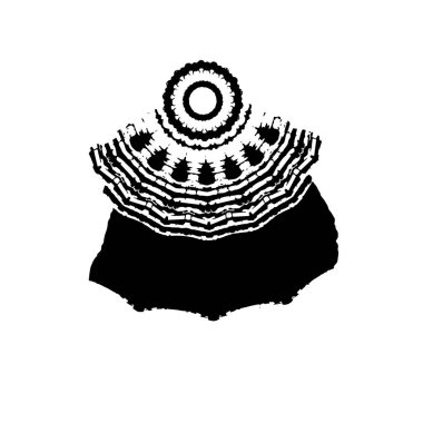 siyah ve beyaz vektör fırça darbesi. grunge dokusu