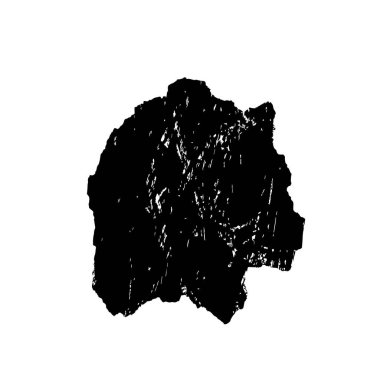 Beyaz arkaplanda siyah grunge mürekkep fırçası darbeleri. 