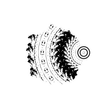 siyah ve beyaz vektör fırça darbesi. grunge dokusu