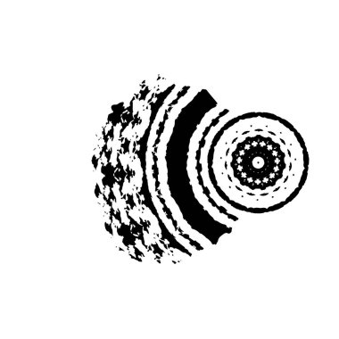 siyah ve beyaz vektör fırça darbesi. grunge dokusu