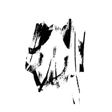 siyah fırça darbesi dokusu. grunge soyut el - boyanmış element.