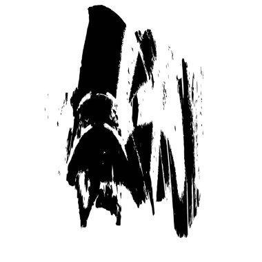 siyah fırça darbesi dokusu. grunge soyut el - boyanmış element.