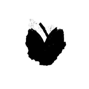 siyah fırça darbesi dokusu. grunge soyut el - boyanmış element.