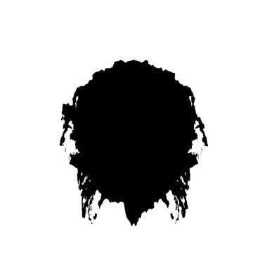 siyah fırça darbesi dokusu. grunge soyut el - boyanmış element.