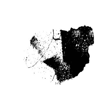 Beyaz arkaplanda soyut grunge fırça darbesi