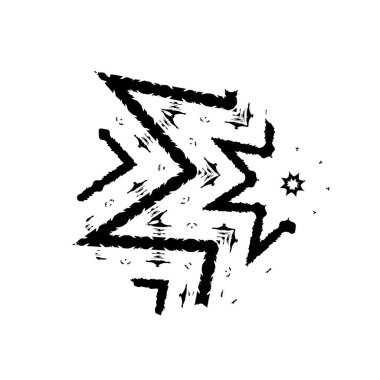 Beyaz arkaplanda soyut grunge fırça darbesi