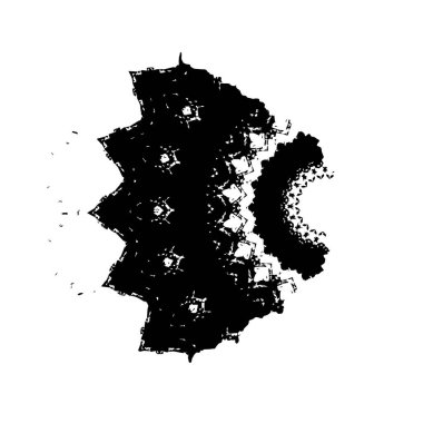 Beyaz arkaplanda soyut grunge fırça darbesi