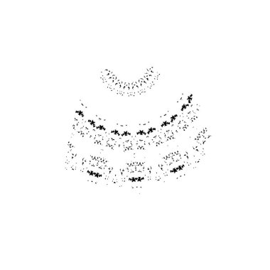 Beyaz arkaplanda soyut grunge fırça darbesi