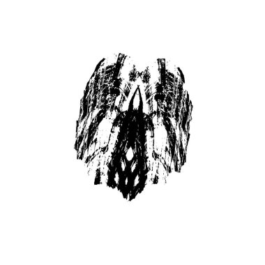 Beyaz arkaplanda soyut grunge fırça darbesi