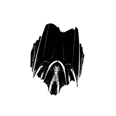 Beyaz arkaplanda soyut grunge fırça darbesi