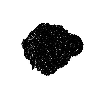 Beyaz arkaplanda soyut grunge fırça darbesi