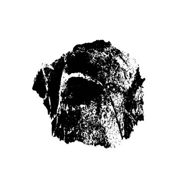 Beyaz arkaplanda soyut grunge fırça darbesi