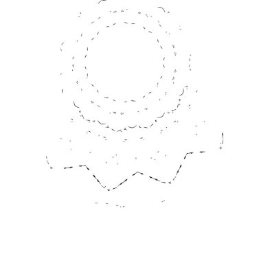 Beyaz arkaplanda soyut grunge fırça darbesi