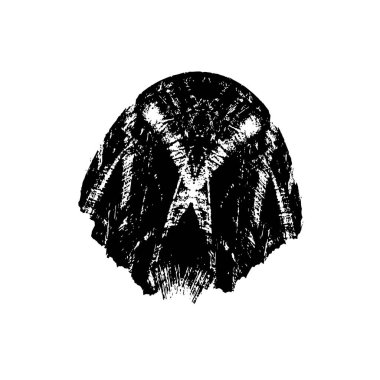 Beyaz arkaplanda soyut grunge fırça darbesi