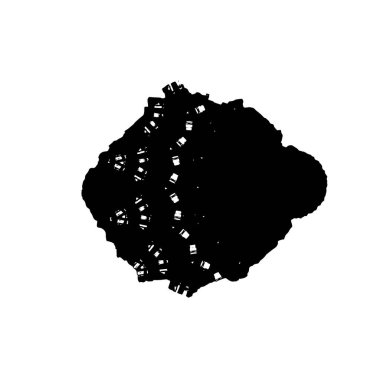 Beyaz arkaplanda soyut grunge fırça darbesi