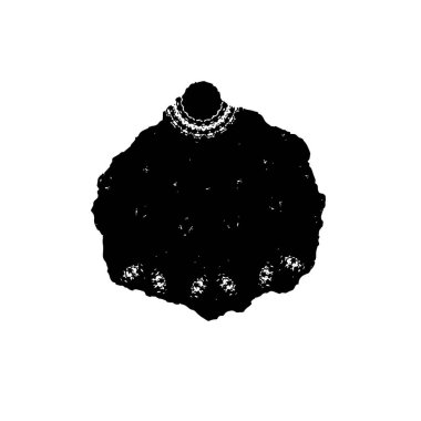 Geleneksel bir Meksika aksesuarının izole edilmiş çizimi.