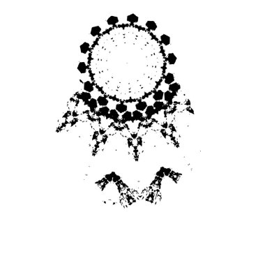 Beyaz arkaplanda ölüm sembolü kafatası