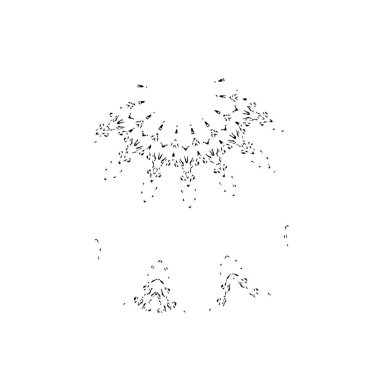 Bir kuş ile soyut arkaplan