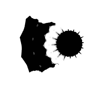 Siyah arka planlı virüsün silueti..