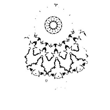 El çizimi mürekkep çemberi. Vektör çizimi. soyut mürekkep lekesi.