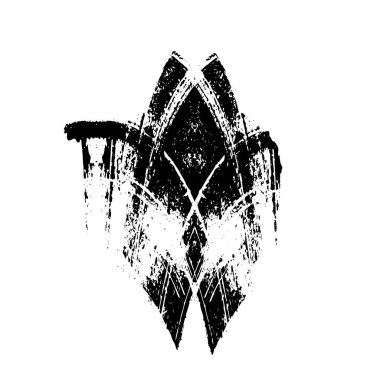 siyah beyaz fırça darbesi