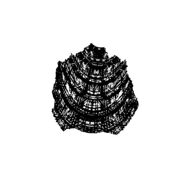 Siyah mürekkep fırça darbelerinin vektör çizimi elle boyanmış mürekkep ve beyaz arka planda siyah izole. el çizimi tasarım elemanları.