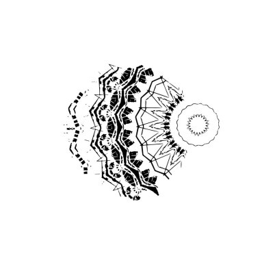 Siyah mürekkep fırça darbelerinin vektör çizimi elle boyanmış mürekkep ve beyaz arka planda siyah izole. el çizimi tasarım elemanları.