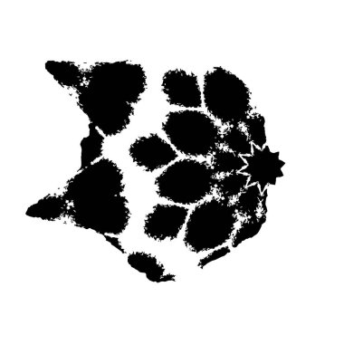 Beyaz lekeli siyah damgalı vektör grunge. Tasarımınız için beyaz arka planda siyah noktaların vektör çizimi. soyut şablon.