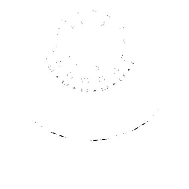 metin veya tasarım için boşluk ile siyah beyaz daire çerçeve