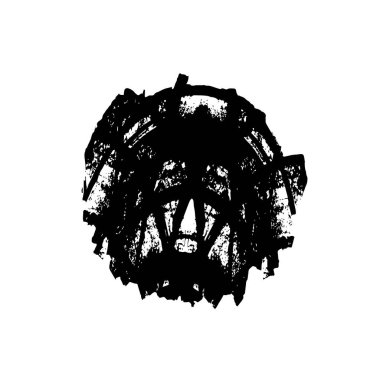 Grunge siyah fırça darbesi