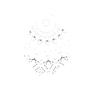 Kar taneleri ile Noel ağacı vektör çizim