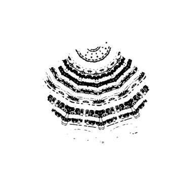 vektör siyah ve beyaz el çizilmiş mürekkep fırçası darbeleri