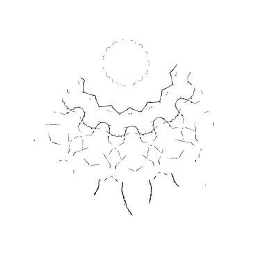 Beyaz arkaplanda bir örümcek ağı simgesinin vektör çizimi.