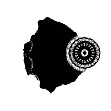 Bir daire ile suluboya el çizimi