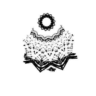 Çiçekler, dallar ve çiçek arkaplanlı el yapımı çerçeve. Siyah ve beyaz. vektör illüstrasyonu.