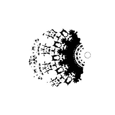 soyut grunge siyah ve beyaz izole nesne