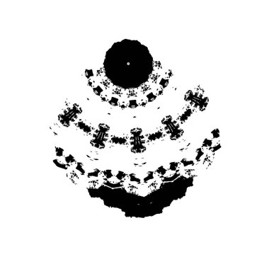 siyah fırça darbeleri ve beyaz daire grunge arkaplanı.