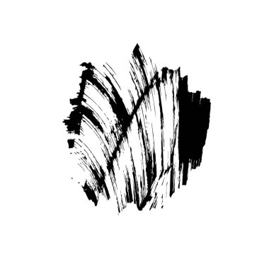 Fırça darbesi. siyah boya dokusu.