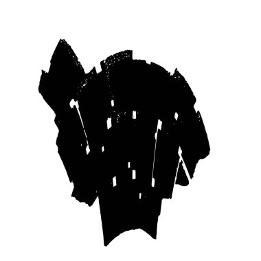 Beyaz arka planda soyut grunge siyah mürekkep lekesi. vektör illüstrasyonu