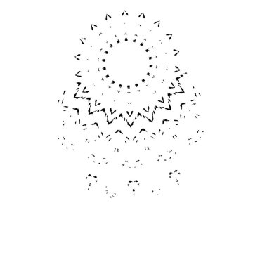 El çizimi çiçek çerçevesi. vektör illüstrasyonu.