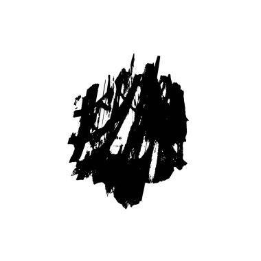 siyah mürekkep fırça darbesi.