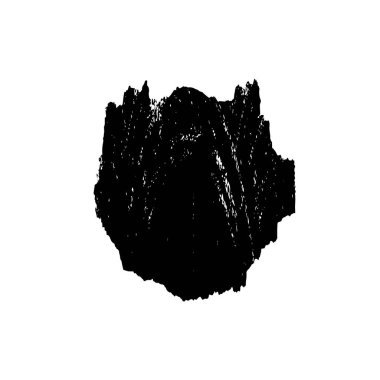 Beyaz arka planda soyut grunge siyah mürekkep lekesi. vektör illüstrasyonu