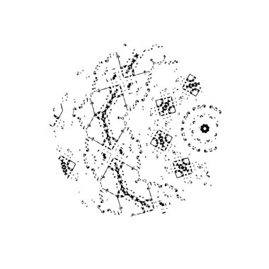 Siyah mürekkep fırça darbelerinin vektör çizimi elle boyanmış mürekkep ve beyaz arka planda siyah izole. el çizimi tasarım elemanları.