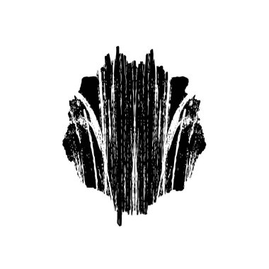 Beyaz arka planda soyut grunge siyah mürekkep lekesi. vektör illüstrasyonu