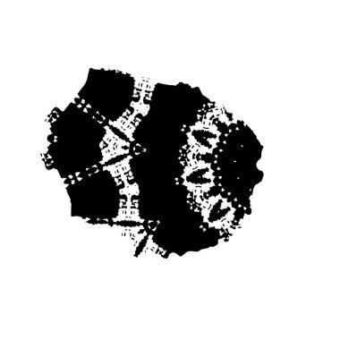 Siyah mürekkep fırça darbelerinin vektör çizimi elle boyanmış mürekkep ve beyaz arka planda siyah izole. el çizimi tasarım elemanları.