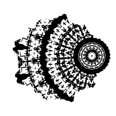 Siyah mürekkep fırça darbelerinin vektör çizimi elle boyanmış mürekkep ve beyaz arka planda siyah izole. el çizimi tasarım elemanları.