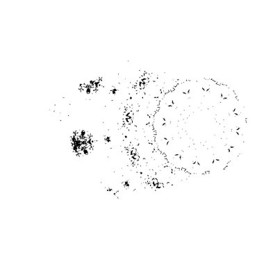 Siyah mürekkep fırça darbelerinin vektör çizimi elle boyanmış mürekkep ve beyaz arka planda siyah izole. el çizimi tasarım elemanları.