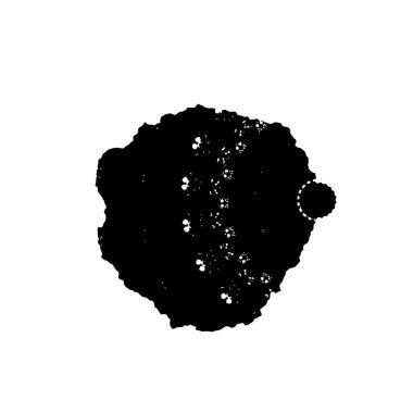 Siyah mürekkep fırça darbelerinin vektör çizimi elle boyanmış mürekkep ve beyaz arka planda siyah izole. el çizimi tasarım elemanları.